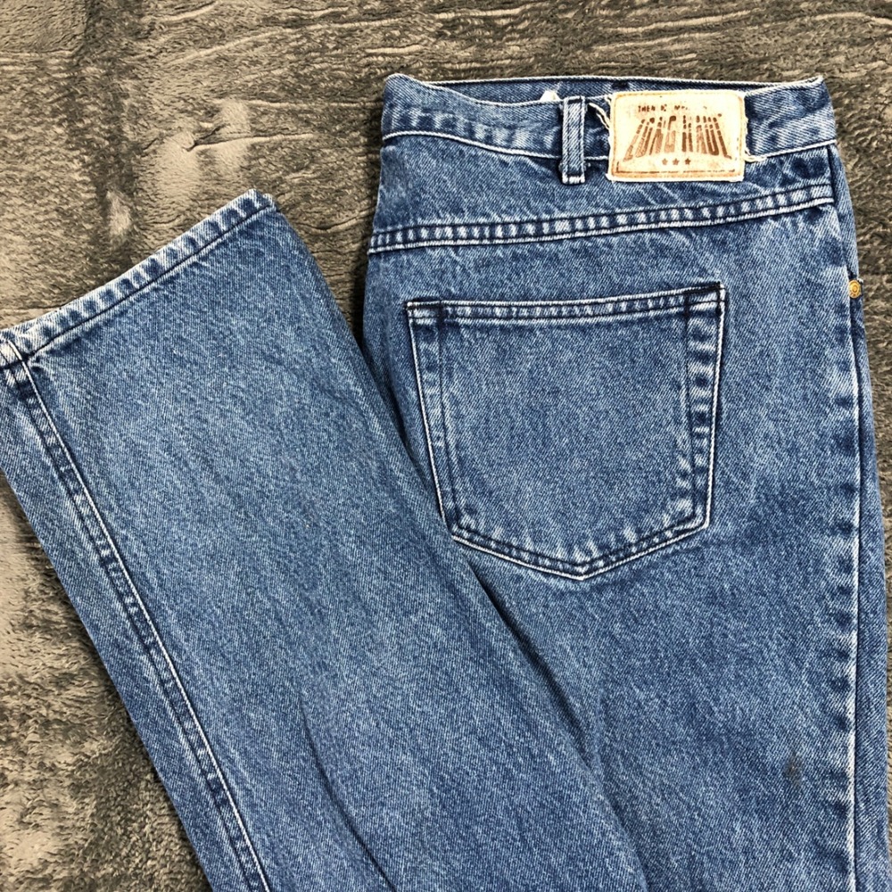 Long Haul Mens Blue Straight Leg Denim Jeans 42x40 Medium Wash‎